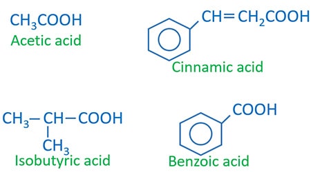 general names of carboxylic acids